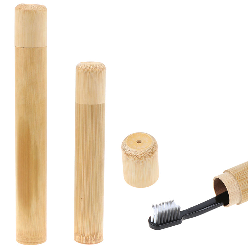 Natural Bamboo Toothbrush Travel Case by HitMyNeed
