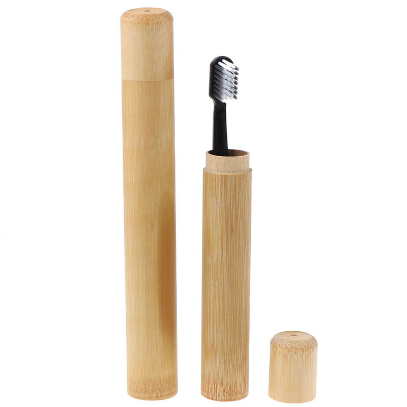 Natural Bamboo Toothbrush Travel Case by HitMyNeed