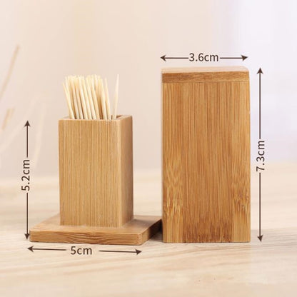 Natural Bamboo Toothpick Holder with Lid by HitMyNeed