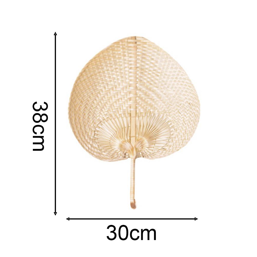 Natural Bamboo Woven Hand Fan with Hanging Handle by HitMyNeed
