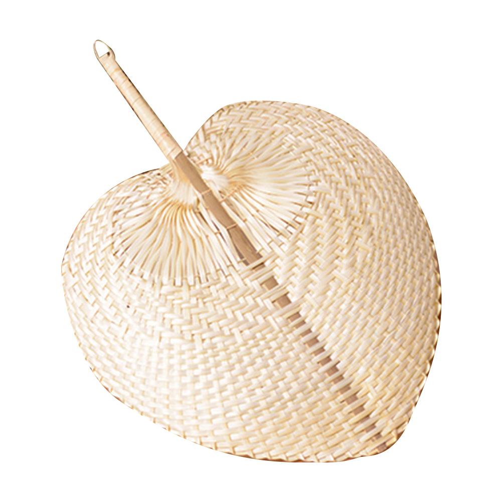Natural Bamboo Woven Hand Fan with Hanging Handle by HitMyNeed