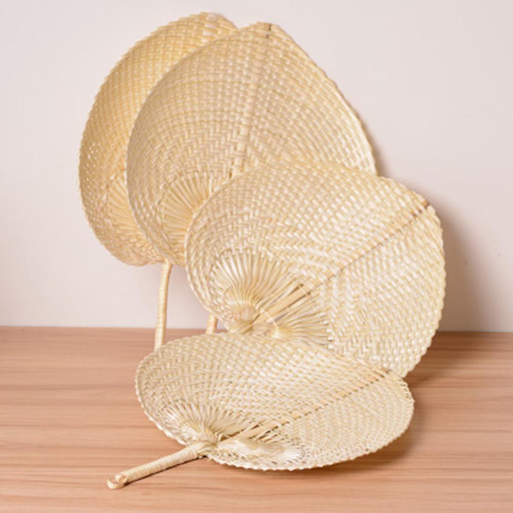 Natural Bamboo Woven Hand Fan with Hanging Handle by HitMyNeed