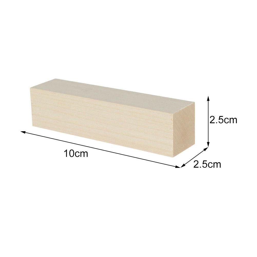 Natural Basswood Carving Block 10 x 2.5 x 2.5 cm by HitMyNeed