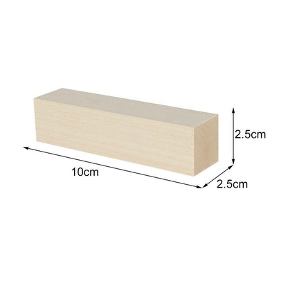Natural Basswood Carving Block 10 x 2.5 x 2.5 cm by HitMyNeed