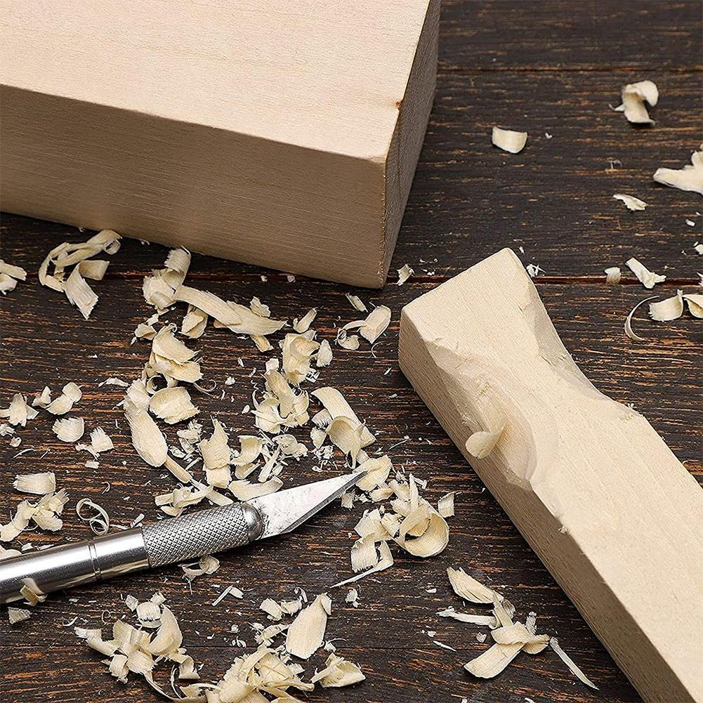 Natural Basswood Carving Block 10 x 2.5 x 2.5 cm by HitMyNeed