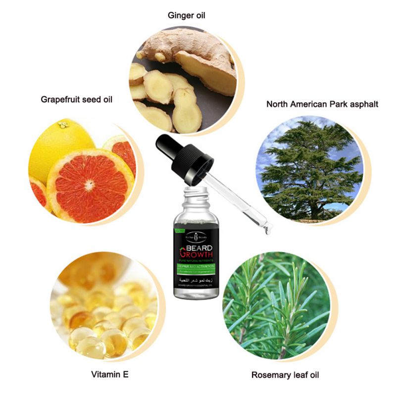 Natural Beard Growth Oil with Vitamin E 40ml by HitMyNeed