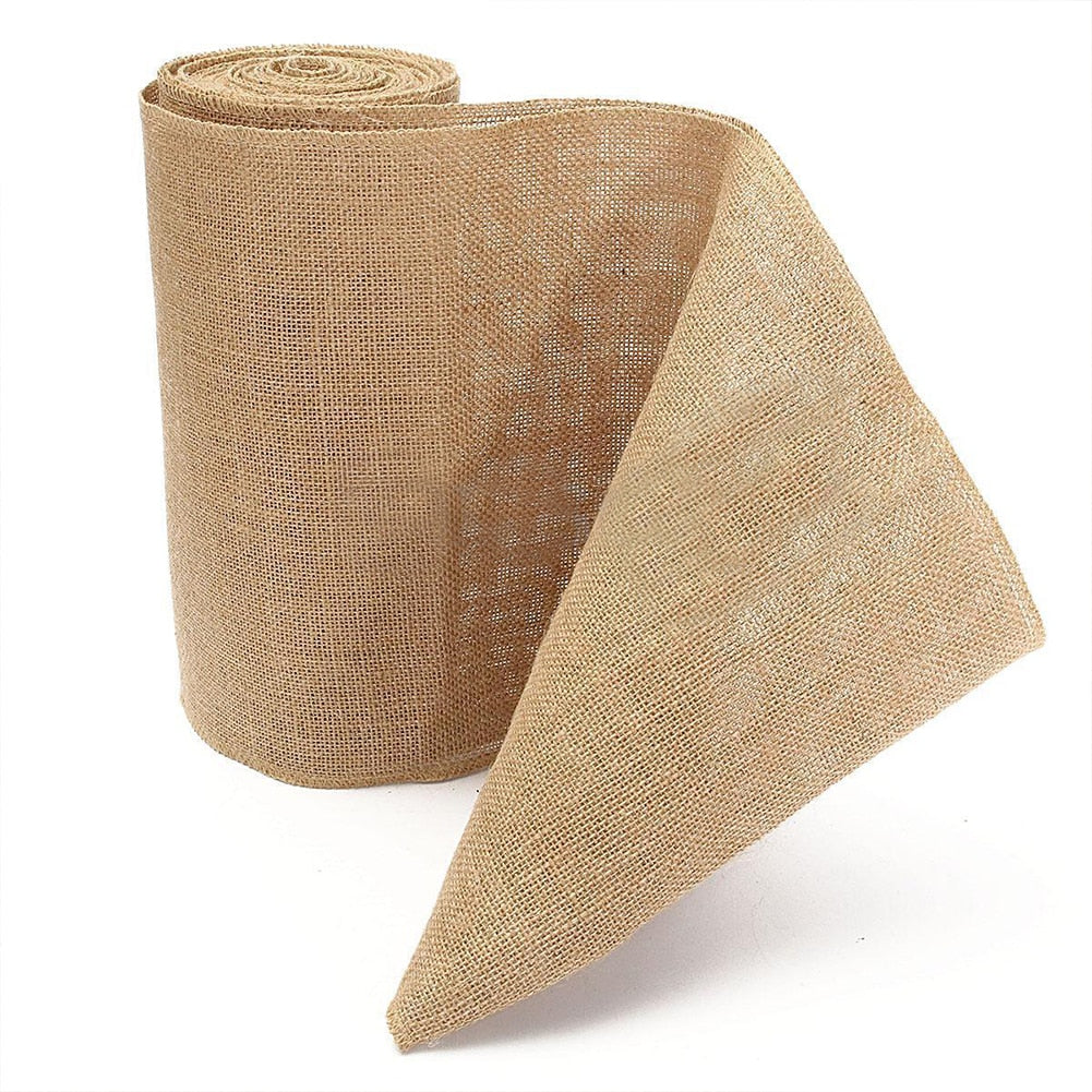 Natural Brown Jute Table Runner 30cm x 10m by HitMyNeed