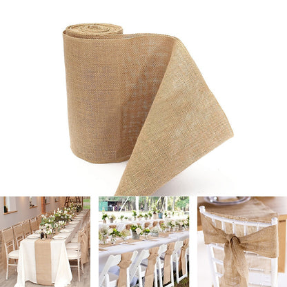 Natural Brown Jute Table Runner 30cm x 10m by HitMyNeed