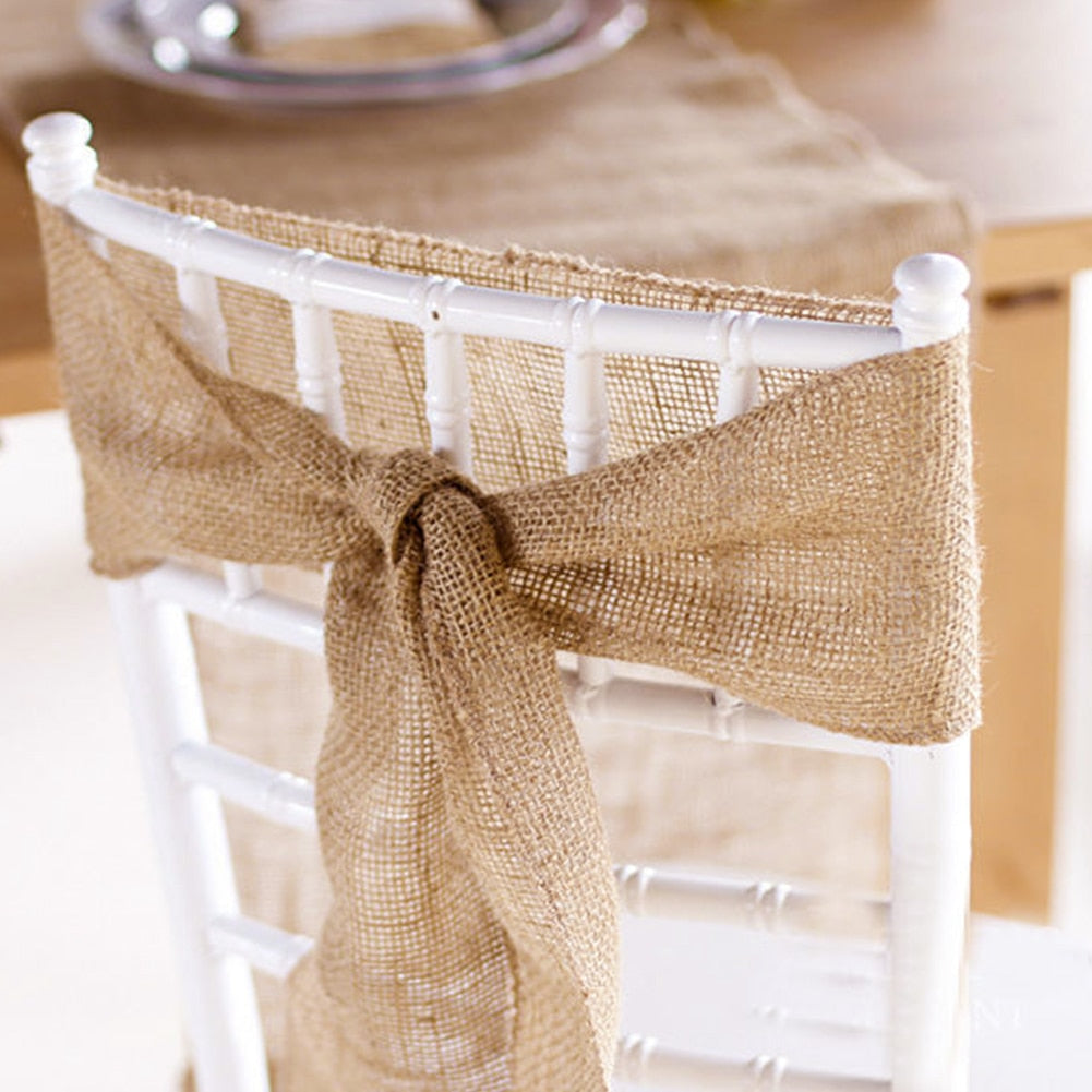 Natural Brown Jute Table Runner 30cm x 10m by HitMyNeed