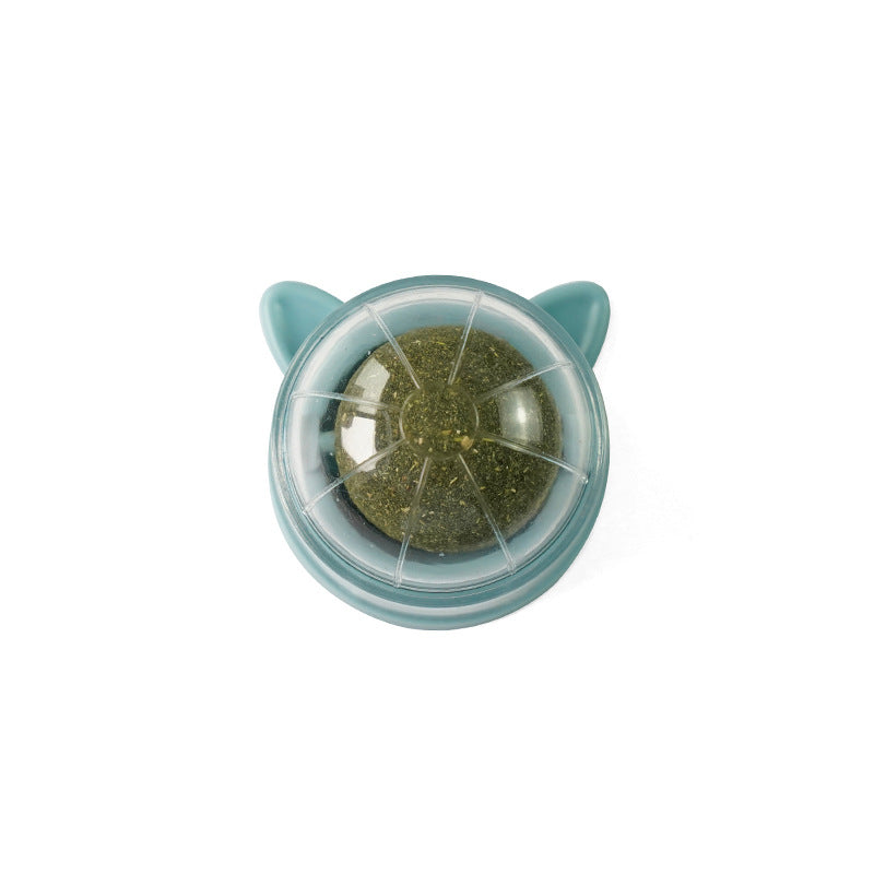 Natural Catnip Wall Ball Treat & Cat Grass Toy grayblue by HitMyNeed