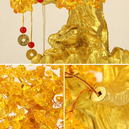 Natural Citrine Crystal Money Tree Decor 14cm by HitMyNeed