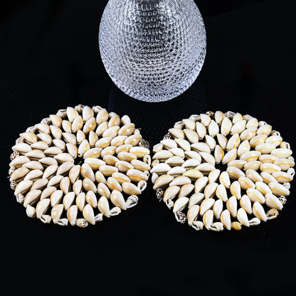 Natural Conch Seashell Drink Coaster by HitMyNeed