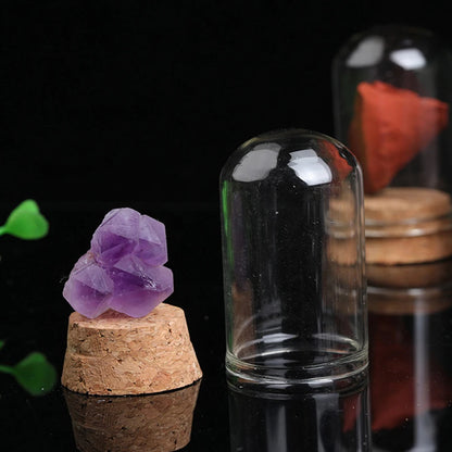 Natural Crystal Mineral Specimen Glass Display Jar by HitMyNeed