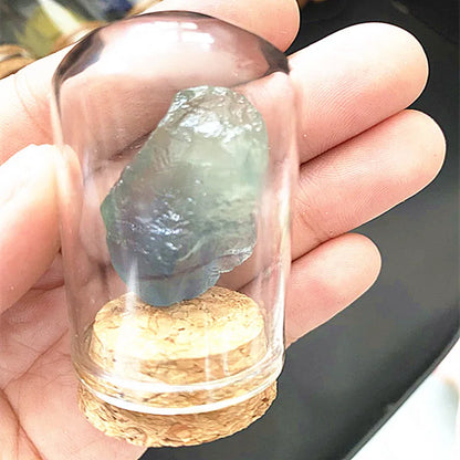Natural Crystal Mineral Specimen Glass Display Jar fluorite by HitMyNeed