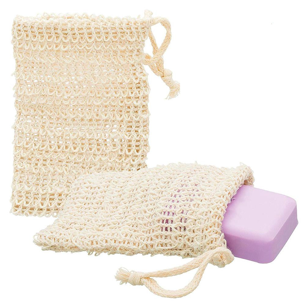 Natural Exfoliating Soap Saver Bag Linen Pouch by HitMyNeed