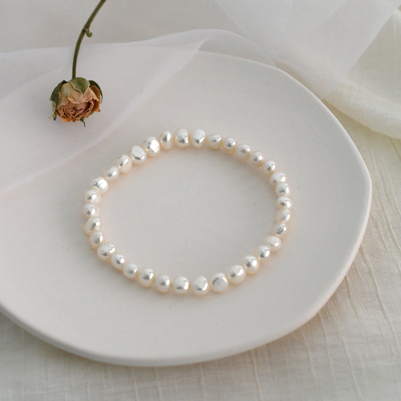 Natural Freshwater Baroque Pearl Anklet by HitMyNeed