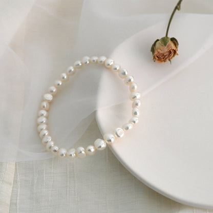 Natural Freshwater Baroque Pearl Anklet by HitMyNeed