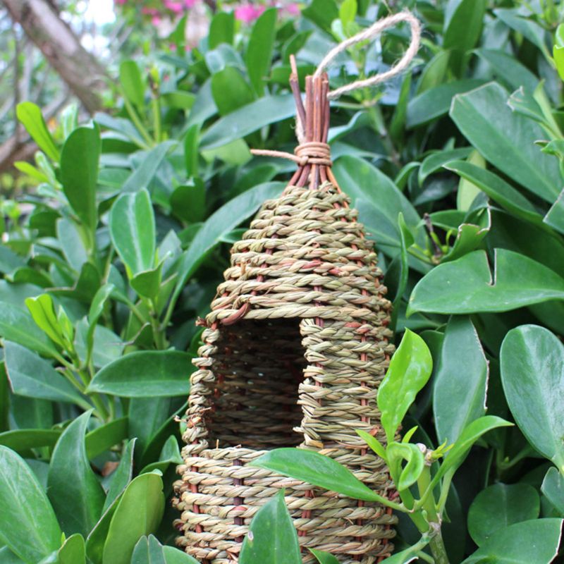 Natural Grass Hanging Birdhouse for Outdoor Use by HitMyNeed