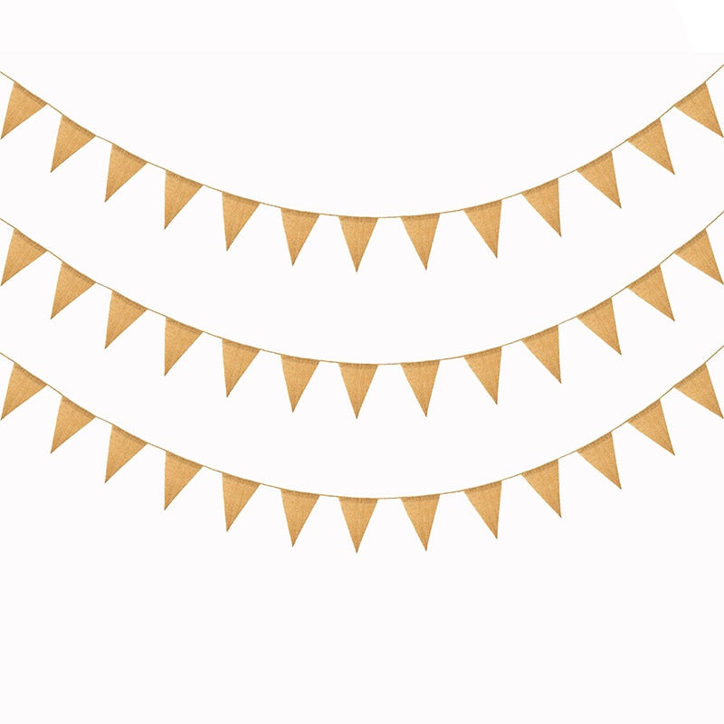 Natural Hanging Burlap Banners 2.8m by HitMyNeed
