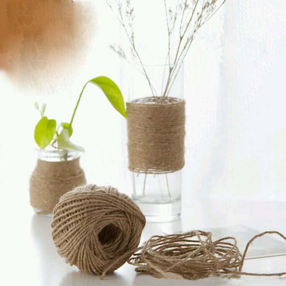 Natural Jute Twine Rope for Crafts & Gift Wrapping 2mm-20meter by HitMyNeed
