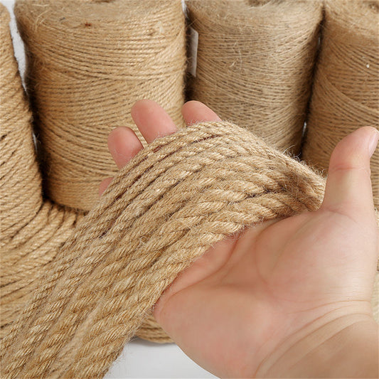 Natural Jute Twine Rope for Crafts & Gift Wrapping 8mm-5meter by HitMyNeed