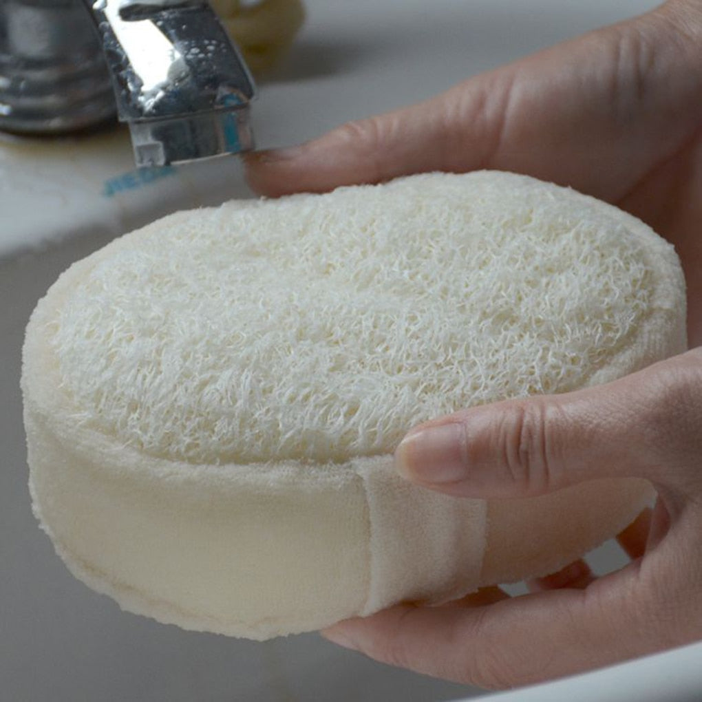 Natural Loofah Sponge Shower Body Brush by HitMyNeed