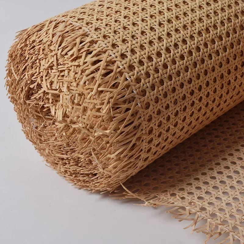 Natural Look Plastic Rattan Webbing Roll coffee 55x50cm by HitMyNeed