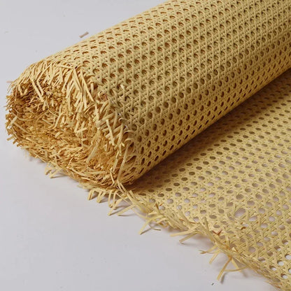 Natural Look Plastic Rattan Webbing Roll yellow 55x100cm by HitMyNeed