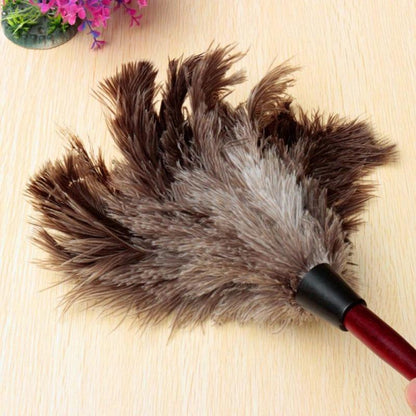 Natural Ostrich Feather Duster with Wooden Handle by HitMyNeed