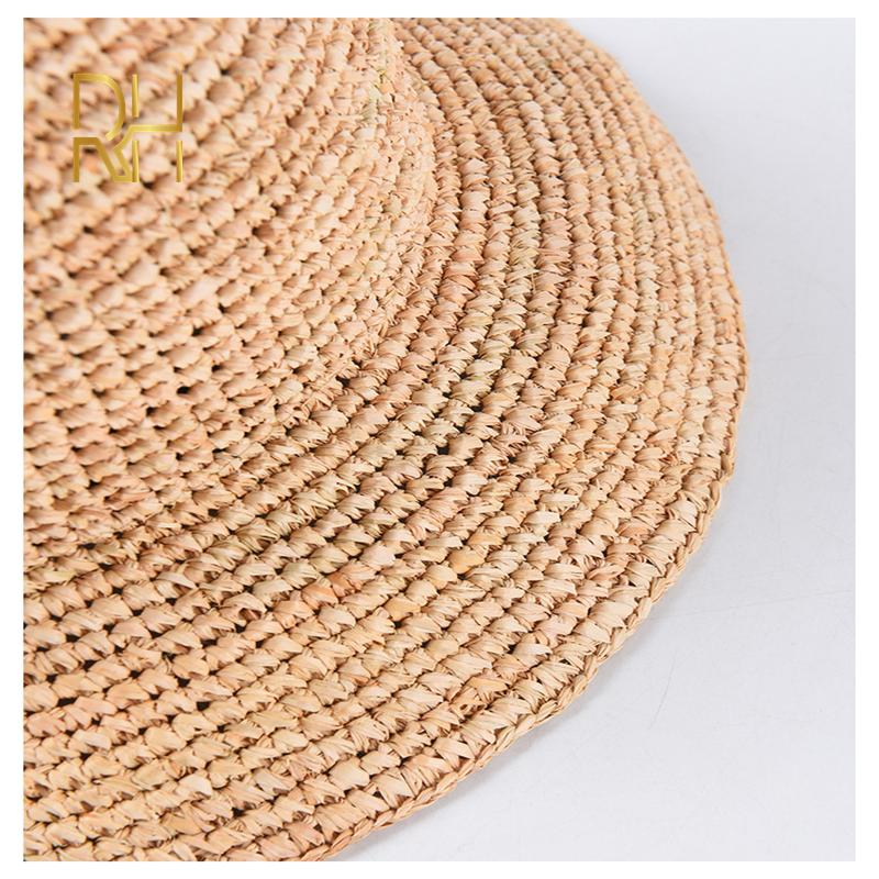 Natural Raffia Straw Bucket Hat for Summer by HitMyNeed