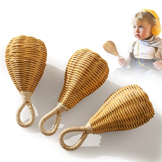 Natural Rattan Baby Rattle Toy by HitMyNeed
