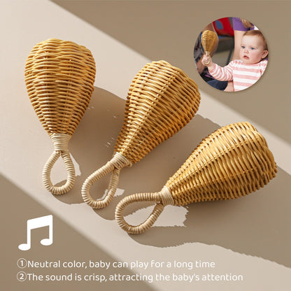Natural Rattan Baby Rattle Toy by HitMyNeed