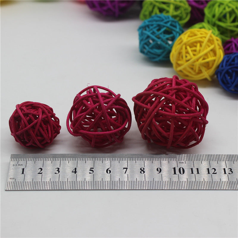Natural Rattan Balls Decor Set, 25pcs (3cm) by HitMyNeed