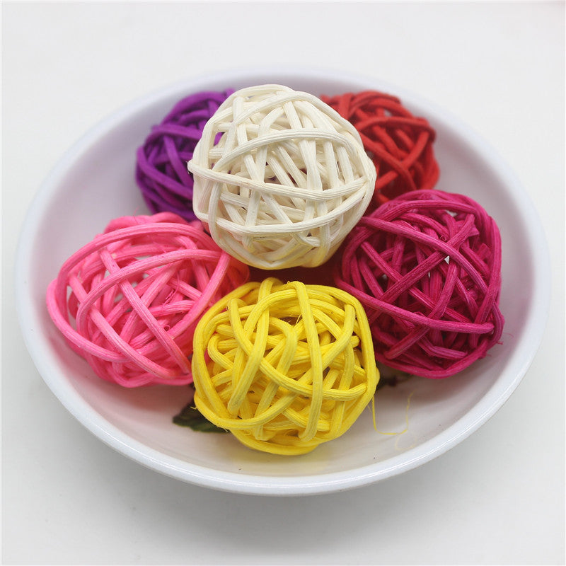 Natural Rattan Balls Decor Set, 25pcs (3cm) by HitMyNeed