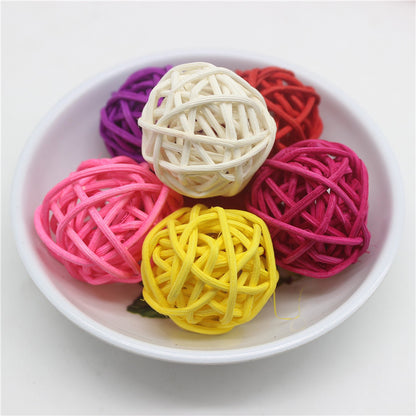 Natural Rattan Balls Decor Set, 25pcs (3cm) by HitMyNeed