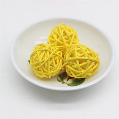 Natural Rattan Balls Decor Set, 25pcs (3cm) by HitMyNeed