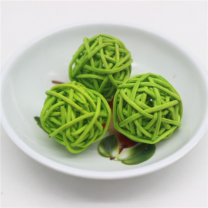 Natural Rattan Balls Decor Set, 25pcs (3cm) by HitMyNeed