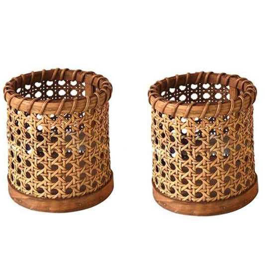 Natural Rattan Pen Holders Set of 2 by HitMyNeed