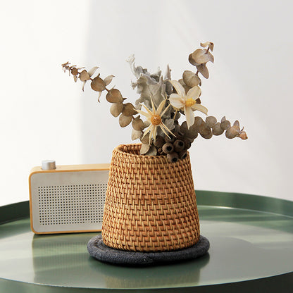 Natural Rattan Storage Basket & Desktop Organizer by HitMyNeed