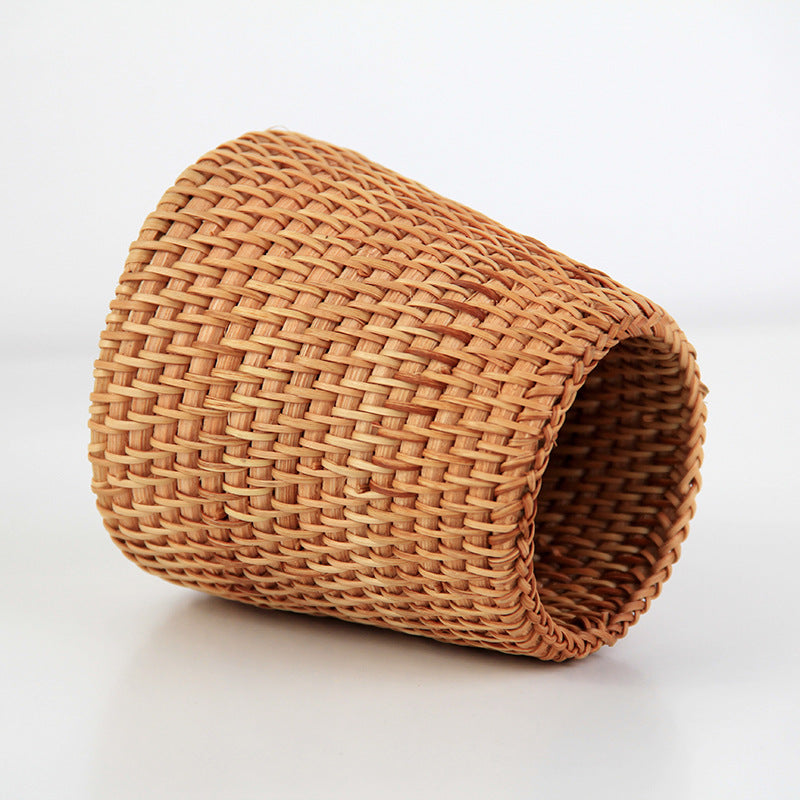 Natural Rattan Storage Basket & Desktop Organizer by HitMyNeed