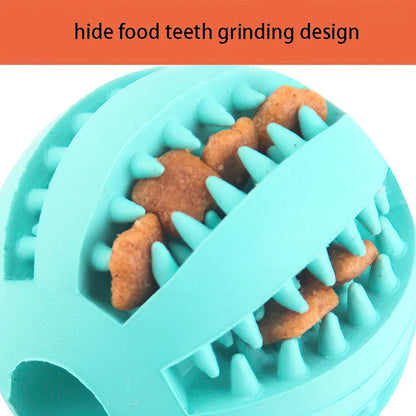 Natural Rubber Dog Treat Ball Chew Toy 5cm by HitMyNeed
