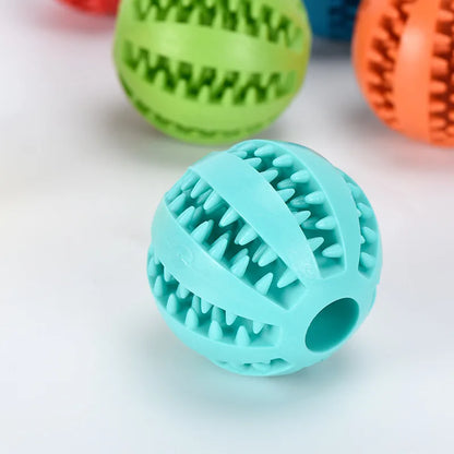 Natural Rubber Dog Treat Ball Chew Toy 5cm by HitMyNeed