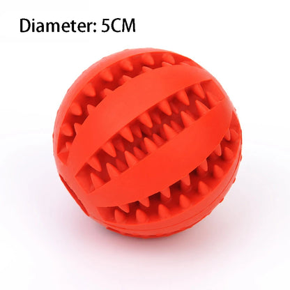 Natural Rubber Dog Treat Ball Chew Toy 5cm by HitMyNeed