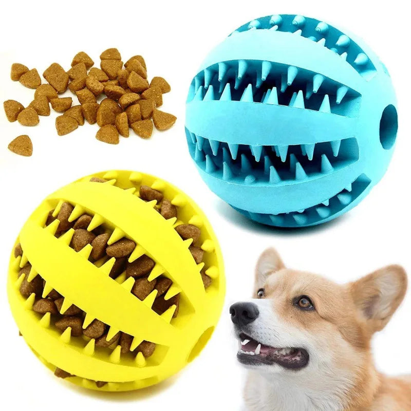 Natural Rubber Dog Treat Ball Chew Toy 5cm by HitMyNeed
