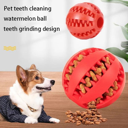 Natural Rubber Dog Treat Ball Chew Toy 5cm by HitMyNeed