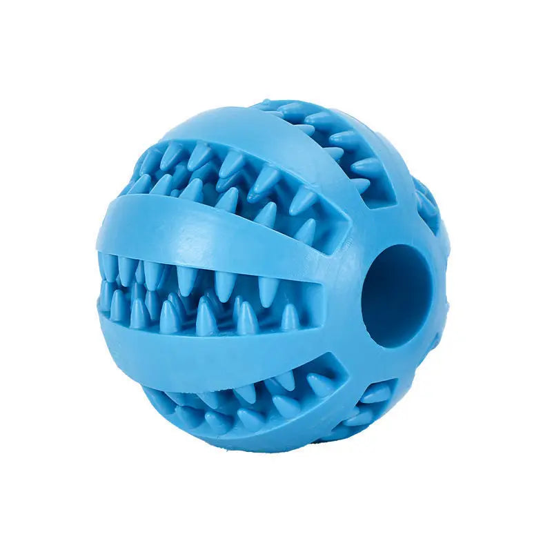 Natural Rubber Dog Treat Ball Chew Toy 5cm blue by HitMyNeed