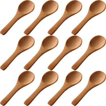 Natural Small Wooden Spoons Set (50 Pieces) by HitMyNeed
