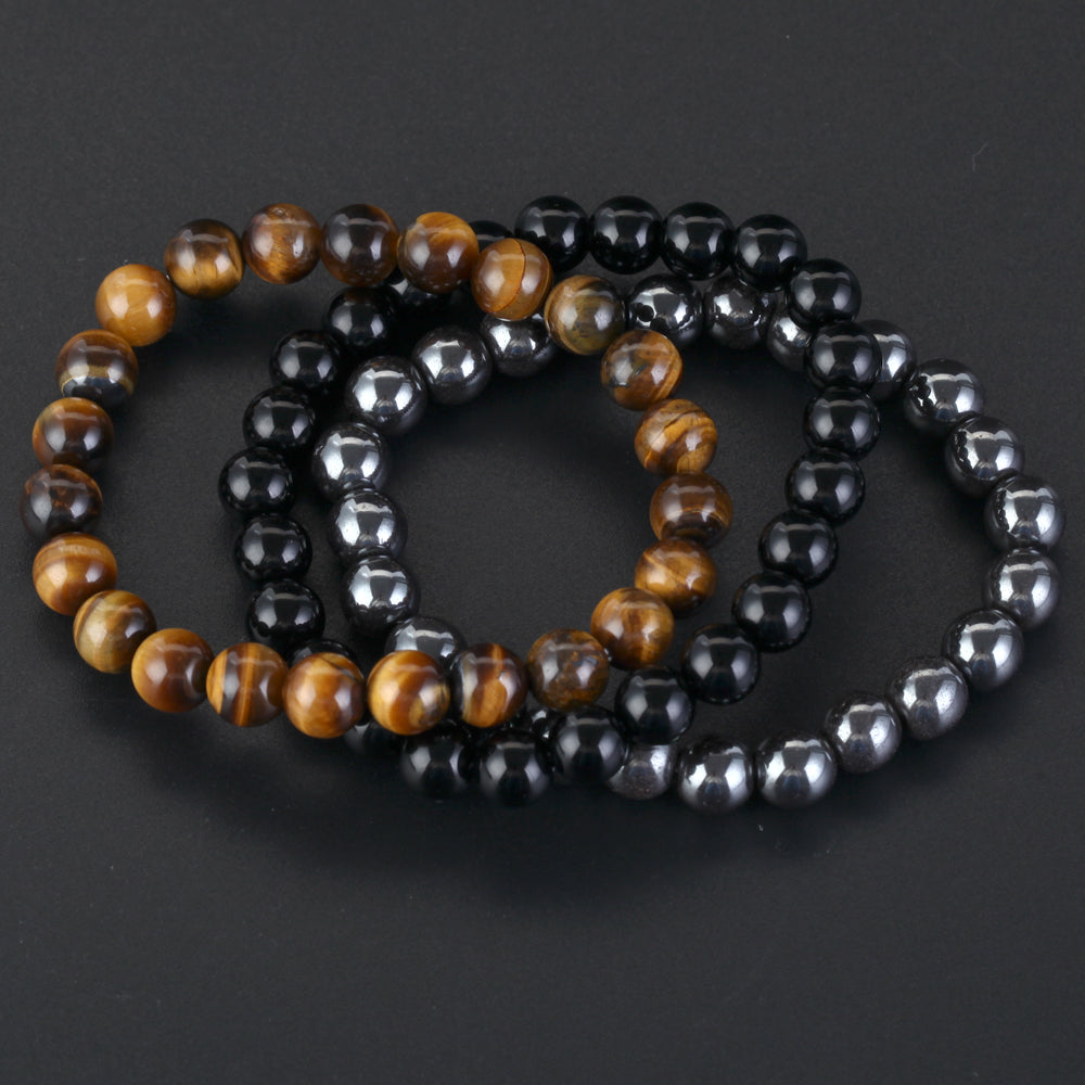 Natural Stone Bracelets Set, 3 Piece by HitMyNeed