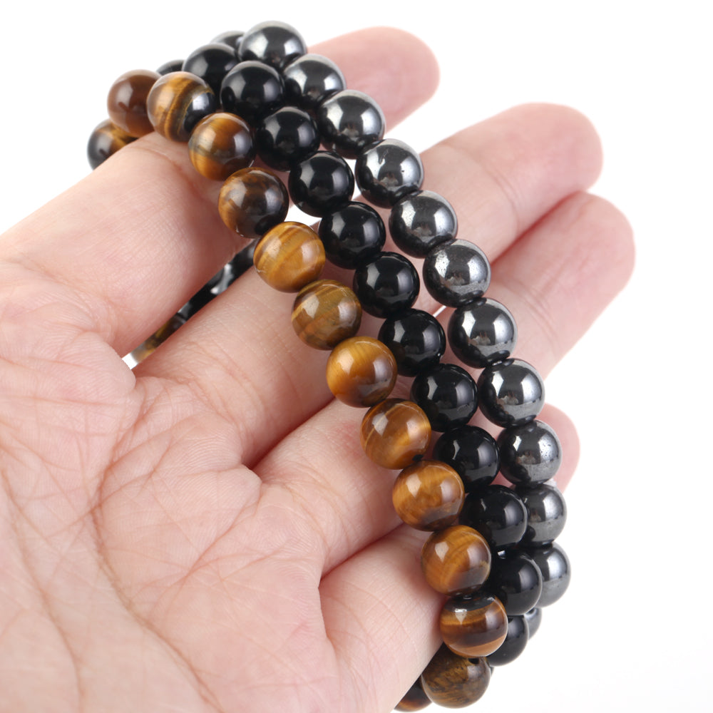 Natural Stone Bracelets Set, 3 Piece by HitMyNeed