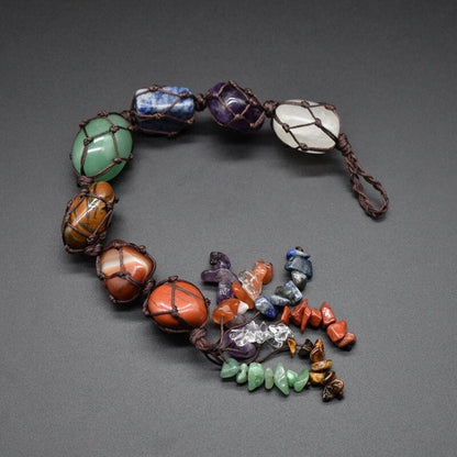 Natural Stone Hanging Chakra Crystals for Car by HitMyNeed